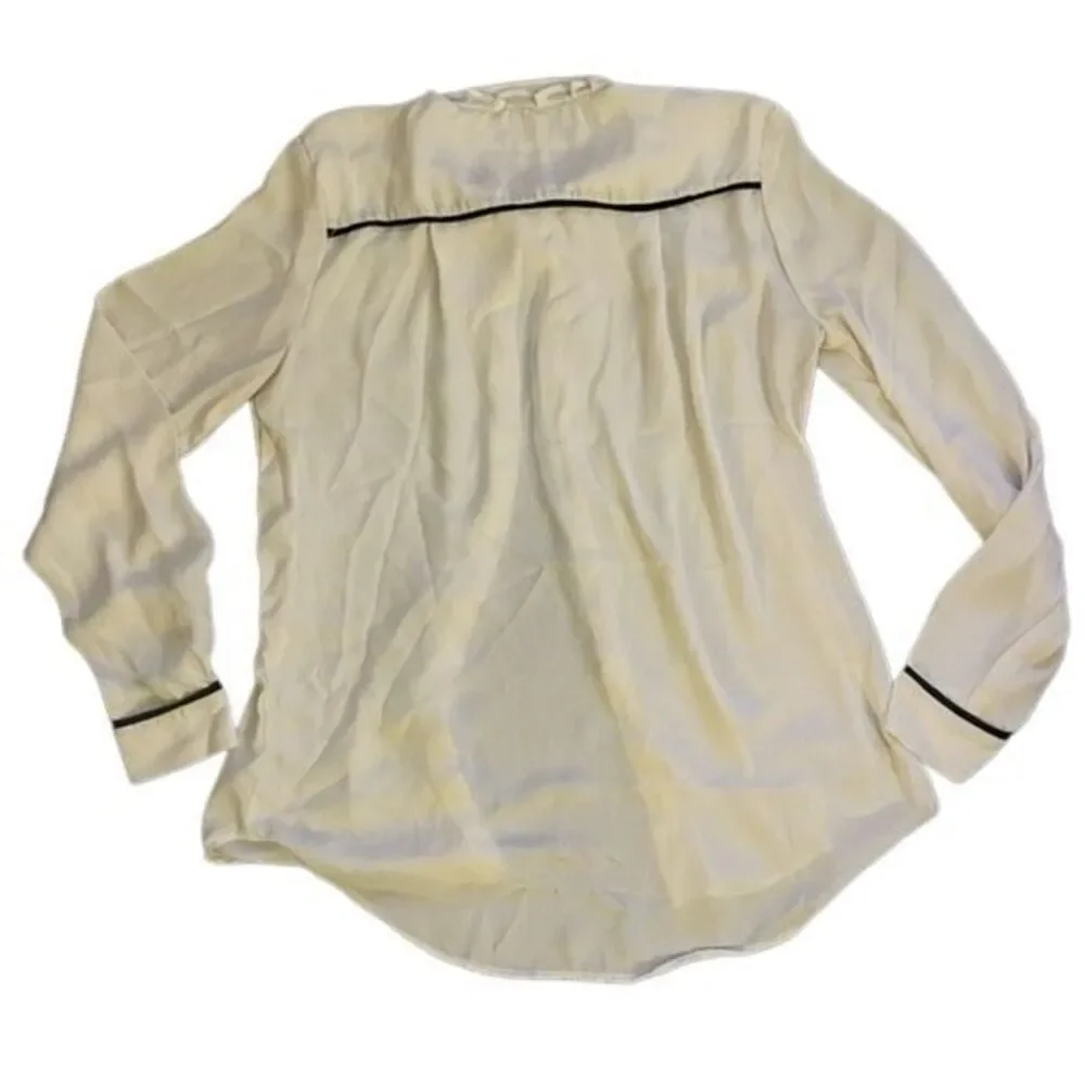 Zara Basic Ruffle Detail Button Down Shirt - Picture 2 of 10